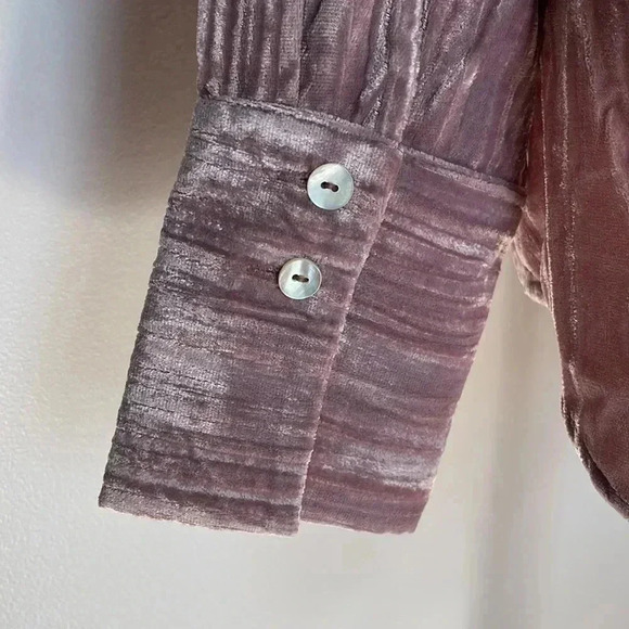 Marc New York Andrew Marc Mauve Velvet Button Down Shirt - Picture 8 of 12